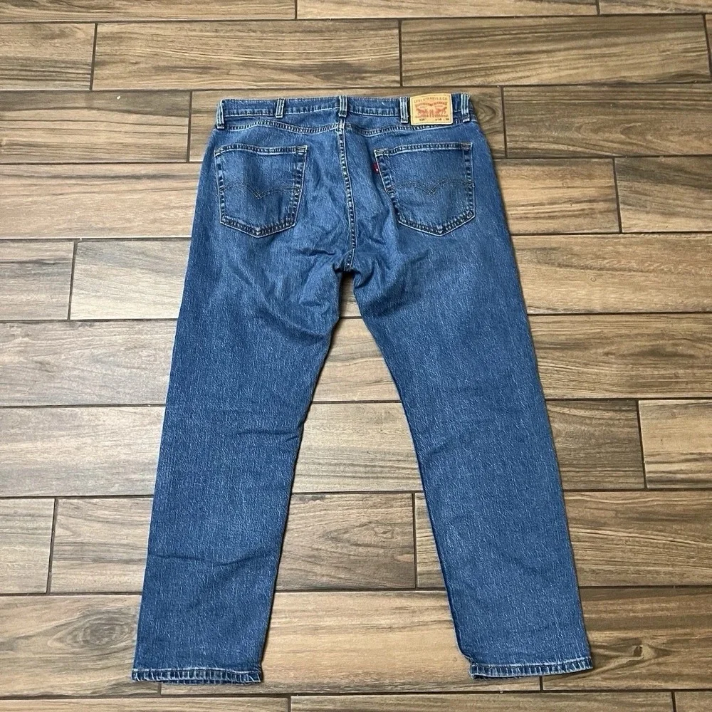 Levi's 505 Mens 38x30 Regular Fit Straight Leg Blue Jeans